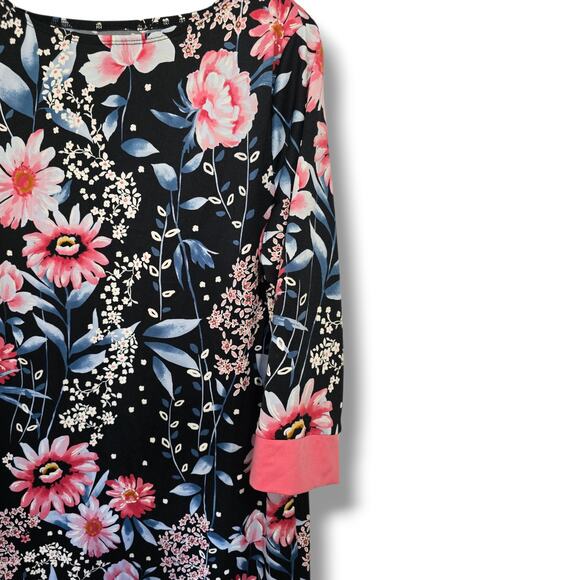 Croft & Barrow Women’s Floral 3/4 Sleeve Shift Dress – Size Small - Picture 3 of 8